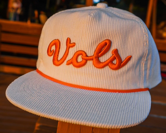 Corduroy White Vols Script