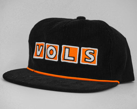Corduroy Black VOLS Stadium Letters