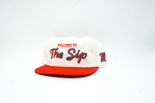 White Corduroy Welcome To The Sip