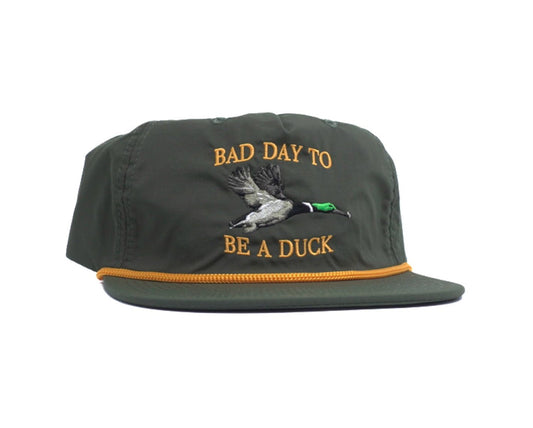 Bad Day To Be A Duck Green w/ Yellow Lettering - Bad Day Hat Co