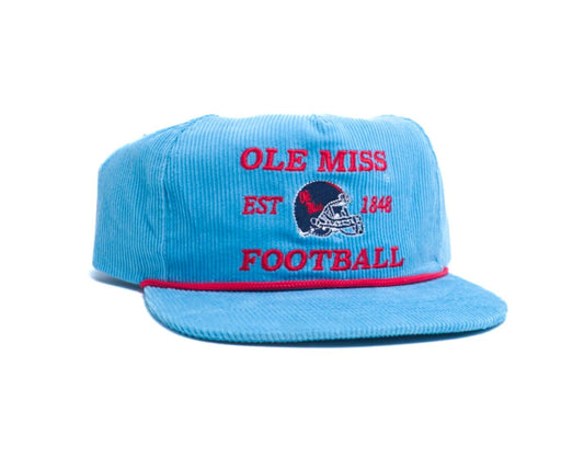 Blue Corduroy Ole Miss Football - Bad Day Hat Co