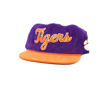 Corduory Purple Cursive Tigers - Bad Day Hat Co