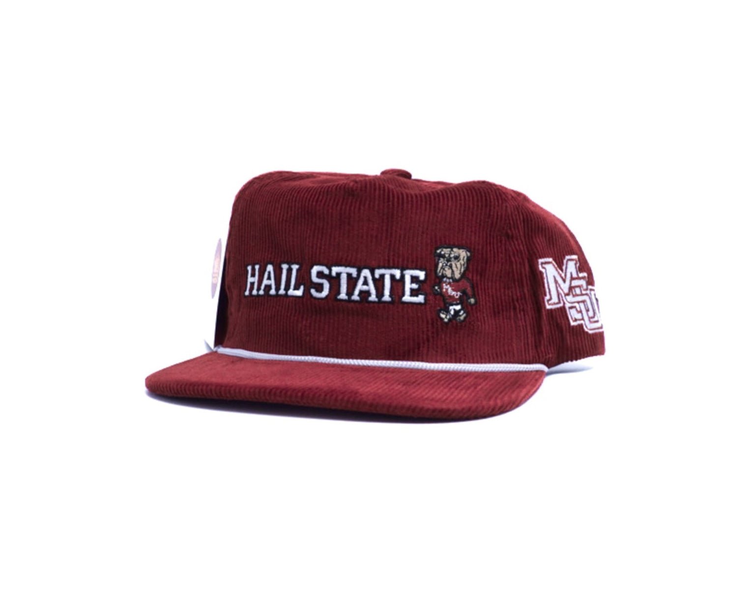 Corduroy Maroon Hail State w/ Walking Bully - Bad Day Hat Co