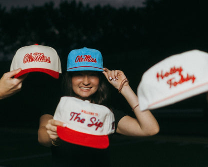 Corduroy Powder Blue Ole Miss - Bad Day Hat Co