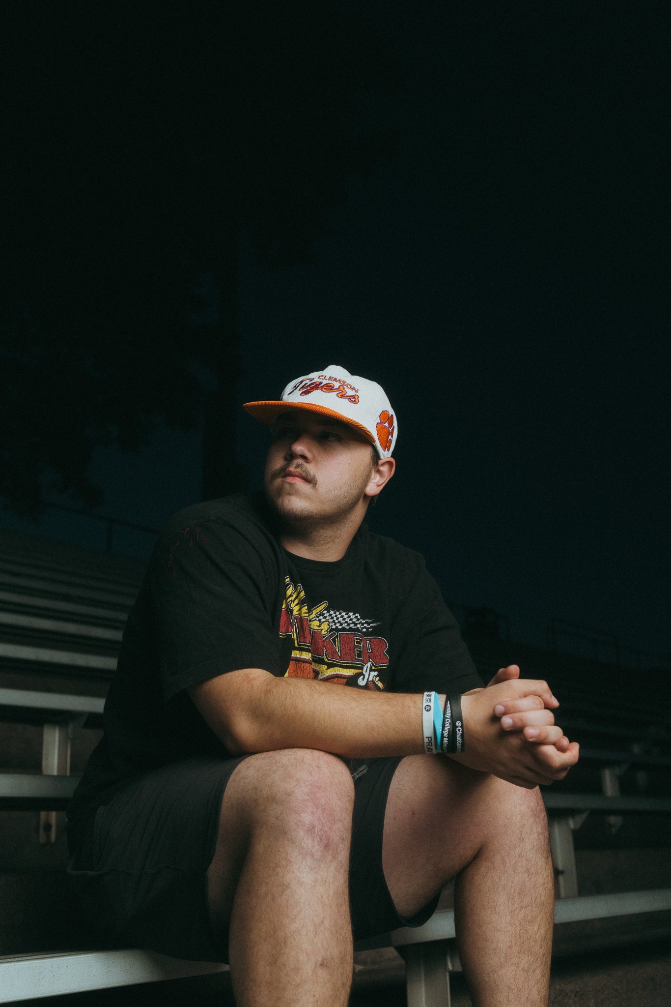 Corduroy White Clemson Cursive Tigers - Bad Day Hat Co