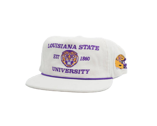 White Corduroy LSU Football - Bad Day Hat Co