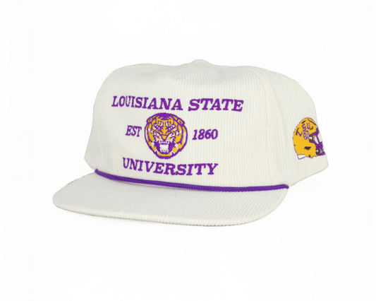 White Corduroy LSU Football - Bad Day Hat Co