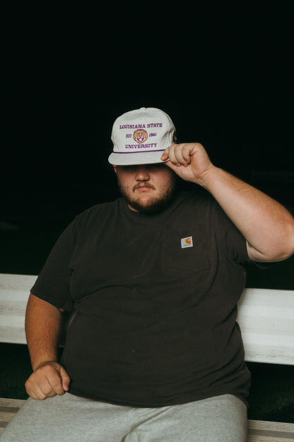 White Corduroy LSU Football - Bad Day Hat Co