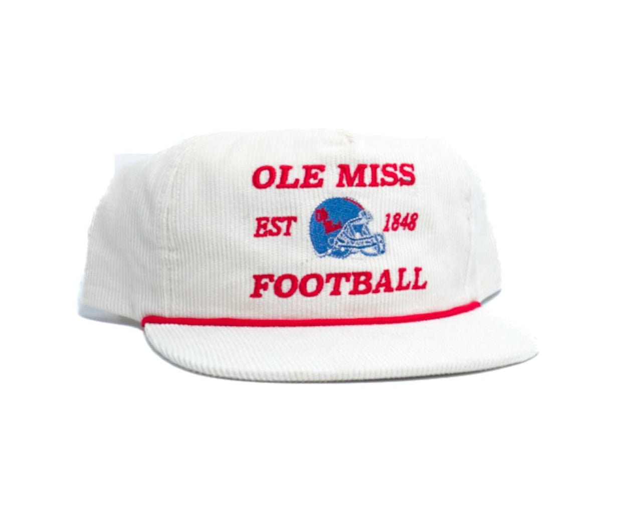 White Corduroy Ole Miss Football - Bad Day Hat Co