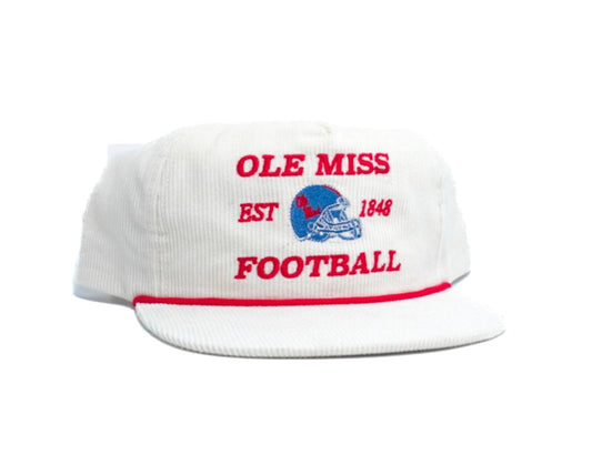 White Corduroy Ole Miss Football - Bad Day Hat Co